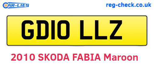 GD10LLZ are the vehicle registration plates.