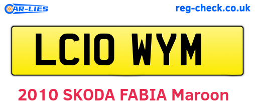 LC10WYM are the vehicle registration plates.