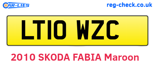 LT10WZC are the vehicle registration plates.