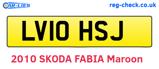 LV10HSJ are the vehicle registration plates.