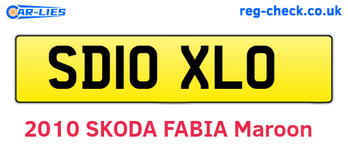 SD10XLO are the vehicle registration plates.