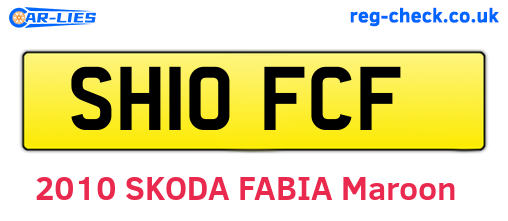 SH10FCF are the vehicle registration plates.