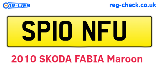 SP10NFU are the vehicle registration plates.
