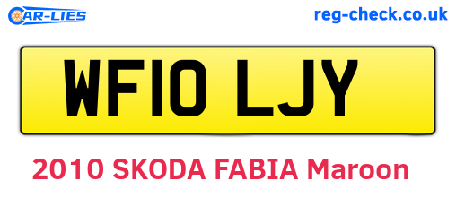 WF10LJY are the vehicle registration plates.
