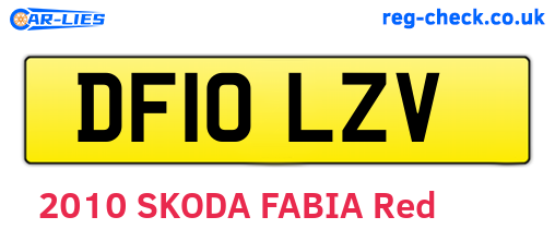 DF10LZV are the vehicle registration plates.
