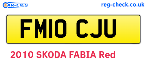FM10CJU are the vehicle registration plates.
