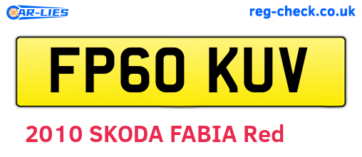 FP60KUV are the vehicle registration plates.