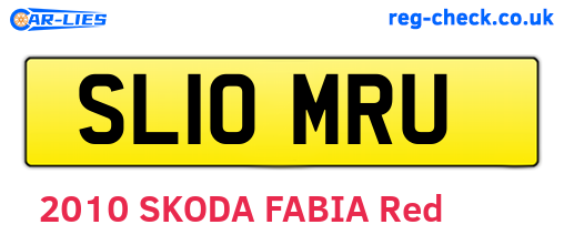 SL10MRU are the vehicle registration plates.