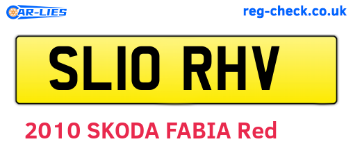 SL10RHV are the vehicle registration plates.
