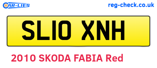 SL10XNH are the vehicle registration plates.
