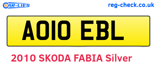 AO10EBL are the vehicle registration plates.