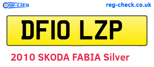 DF10LZP are the vehicle registration plates.