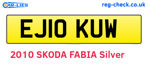EJ10KUW are the vehicle registration plates.