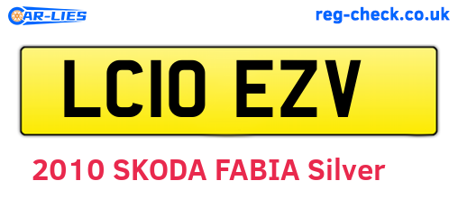 LC10EZV are the vehicle registration plates.