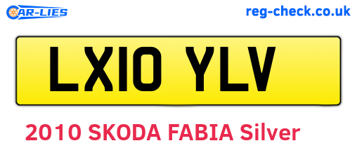 LX10YLV are the vehicle registration plates.