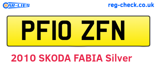 PF10ZFN are the vehicle registration plates.