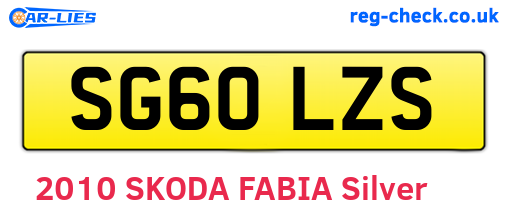 SG60LZS are the vehicle registration plates.