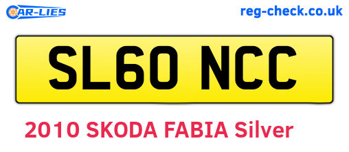 SL60NCC are the vehicle registration plates.