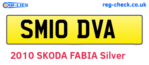 SM10DVA are the vehicle registration plates.