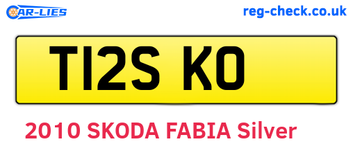 T12SKO are the vehicle registration plates.