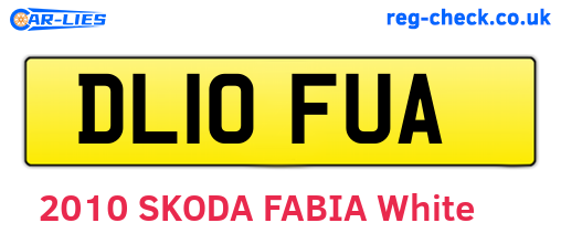 DL10FUA are the vehicle registration plates.