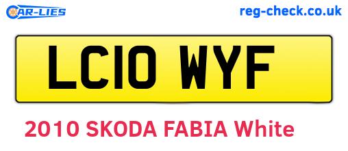 LC10WYF are the vehicle registration plates.