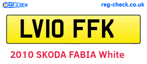 LV10FFK are the vehicle registration plates.