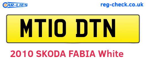 MT10DTN are the vehicle registration plates.