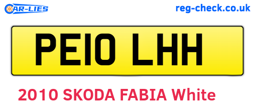 PE10LHH are the vehicle registration plates.
