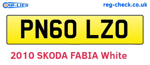 PN60LZO are the vehicle registration plates.