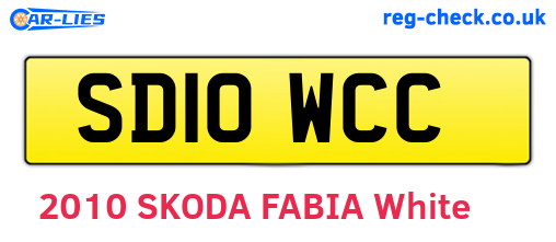 SD10WCC are the vehicle registration plates.