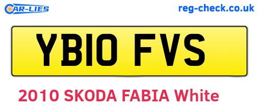 YB10FVS are the vehicle registration plates.