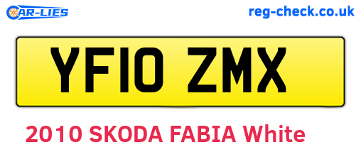YF10ZMX are the vehicle registration plates.