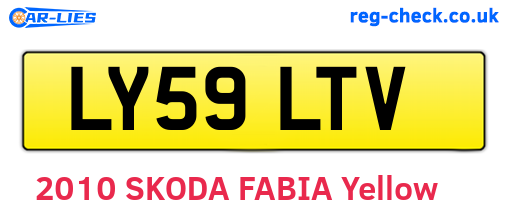 LY59LTV are the vehicle registration plates.