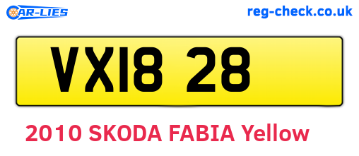 VXI828 are the vehicle registration plates.