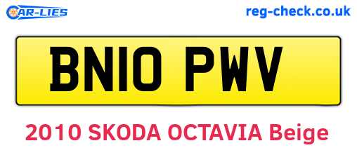 BN10PWV are the vehicle registration plates.