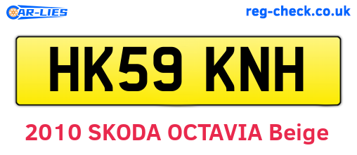 HK59KNH are the vehicle registration plates.