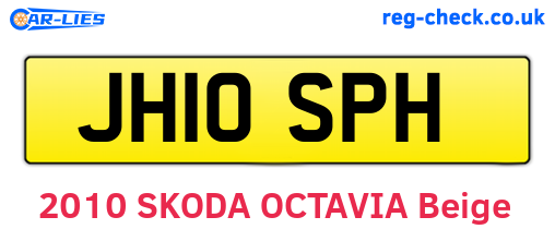 JH10SPH are the vehicle registration plates.