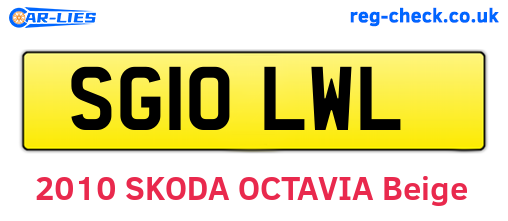 SG10LWL are the vehicle registration plates.