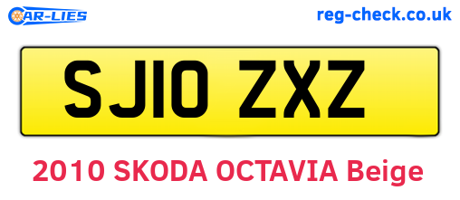 SJ10ZXZ are the vehicle registration plates.