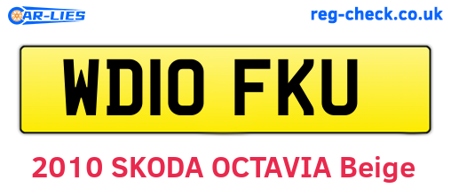 WD10FKU are the vehicle registration plates.