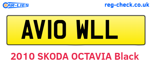 AV10WLL are the vehicle registration plates.