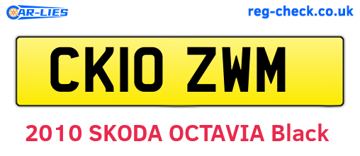 CK10ZWM are the vehicle registration plates.
