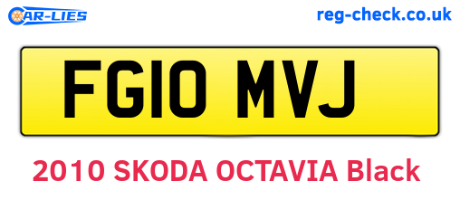 FG10MVJ are the vehicle registration plates.