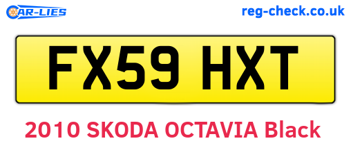 FX59HXT are the vehicle registration plates.