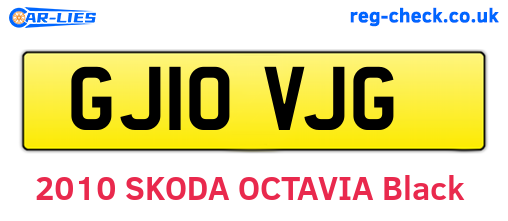GJ10VJG are the vehicle registration plates.