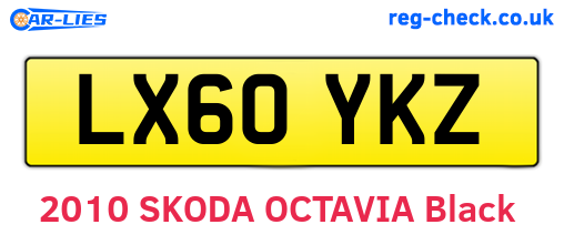 LX60YKZ are the vehicle registration plates.