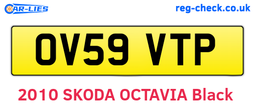 OV59VTP are the vehicle registration plates.
