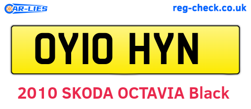 OY10HYN are the vehicle registration plates.