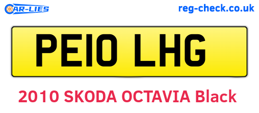 PE10LHG are the vehicle registration plates.